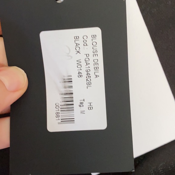 NWT Silvia Heach Black Debila Blouse M - Picture 4 of 10